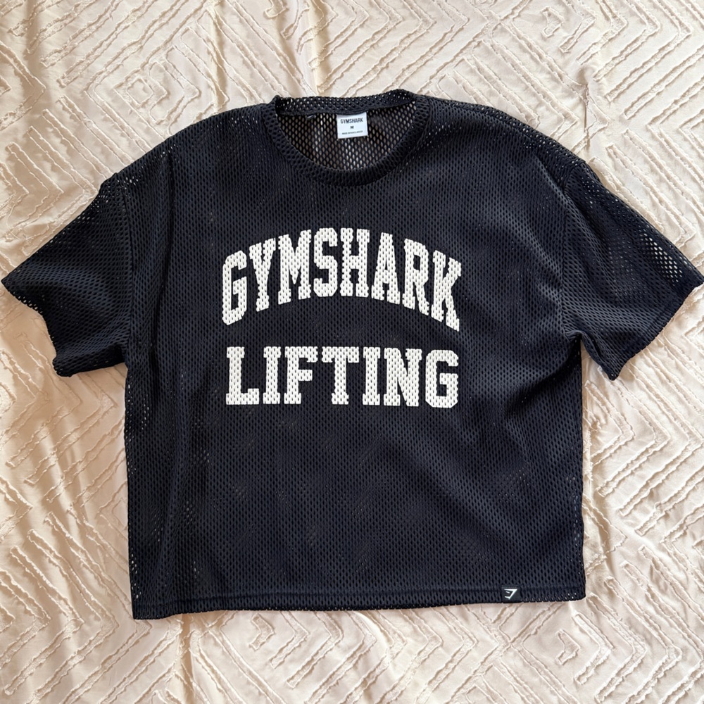 Gymshark Black Mesh Tee